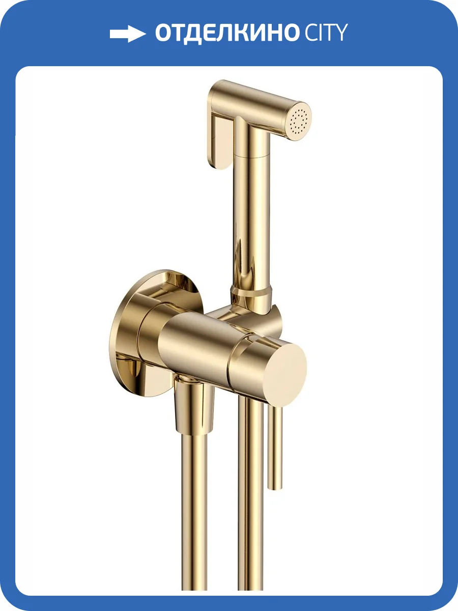 Гигиенический душ AQUAme Siena AQM6217BG золото шлифованное, встраиваемый, с лейкой фото 3