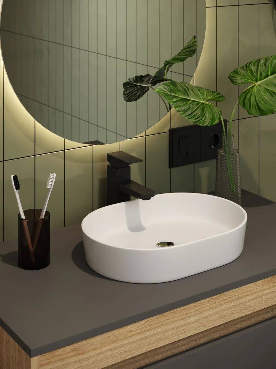 Смеситель для раковины Watersense Eva W00343 черный матовый фото 5