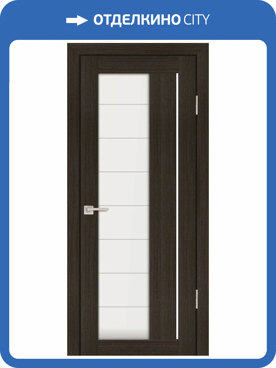 Межкомнатная дверь Profilo Porte экошпон PS-41, остеклённая, венге мелинга 600x2000 фото 2