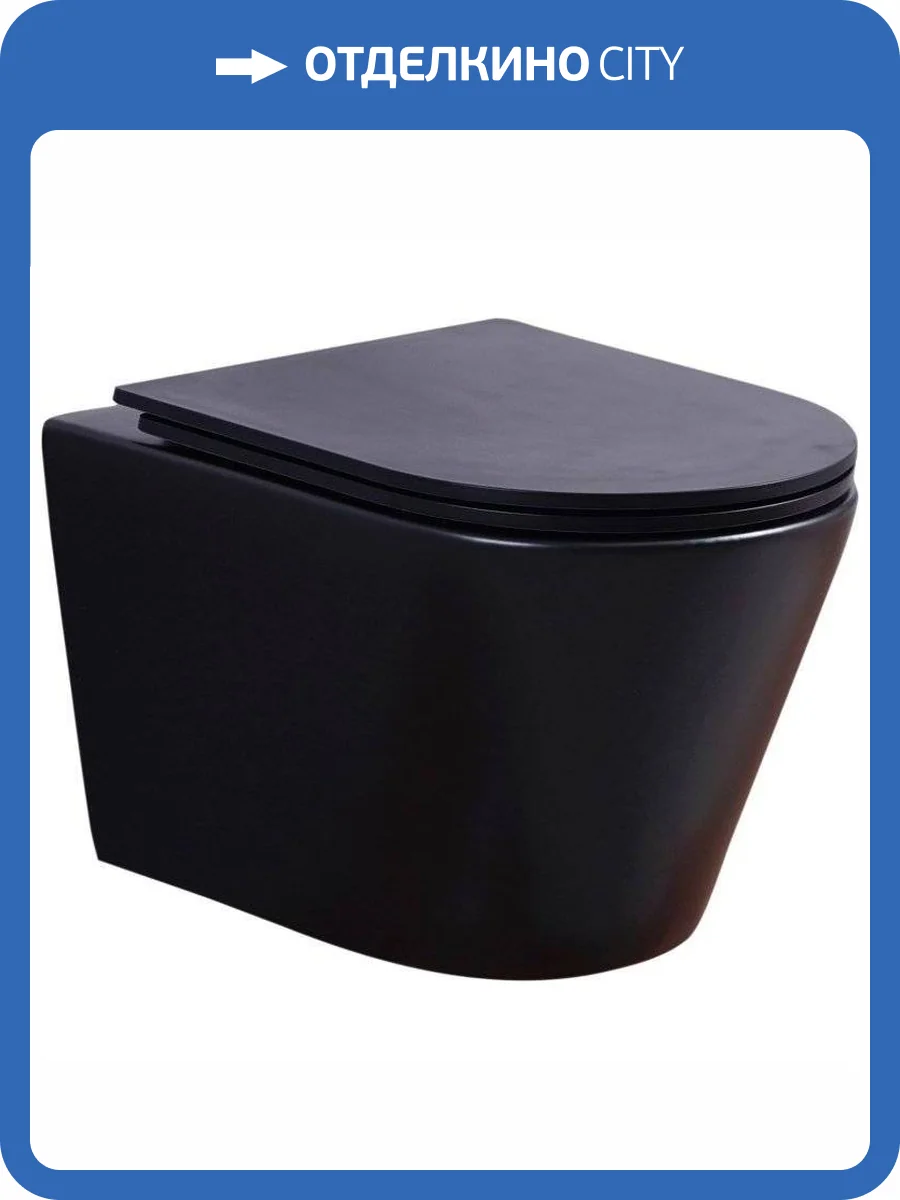 Унитаз подвесной Esbano Clavel ESUPCLAVBM черный матовый фото 11