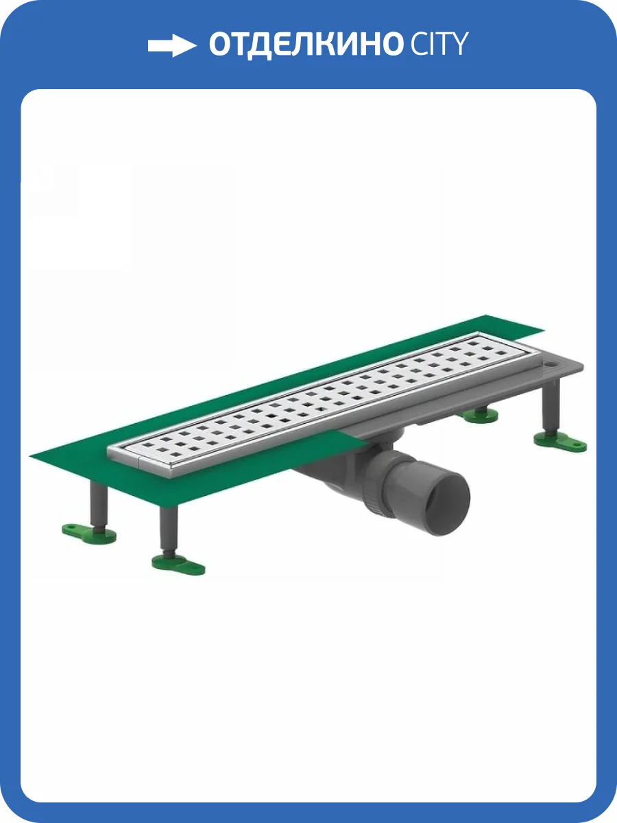 Душевой лоток Ctesi Way Square BK4024150 80 см, хром фото 3