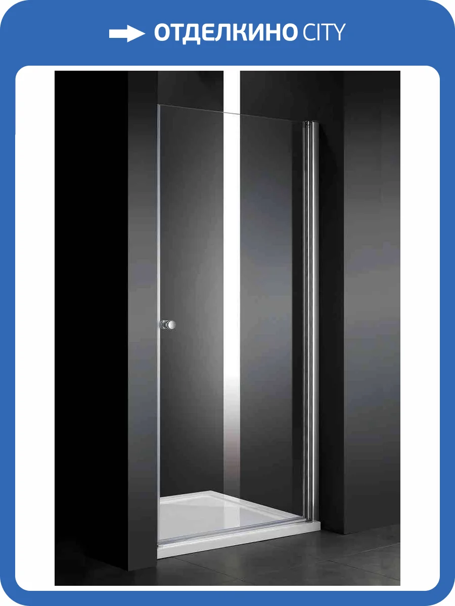 Душевая дверь в нишу Cezares ELENA-W-B-1-60-C-Cr профиль хром, стекло прозрачное, 60x195 фото 4