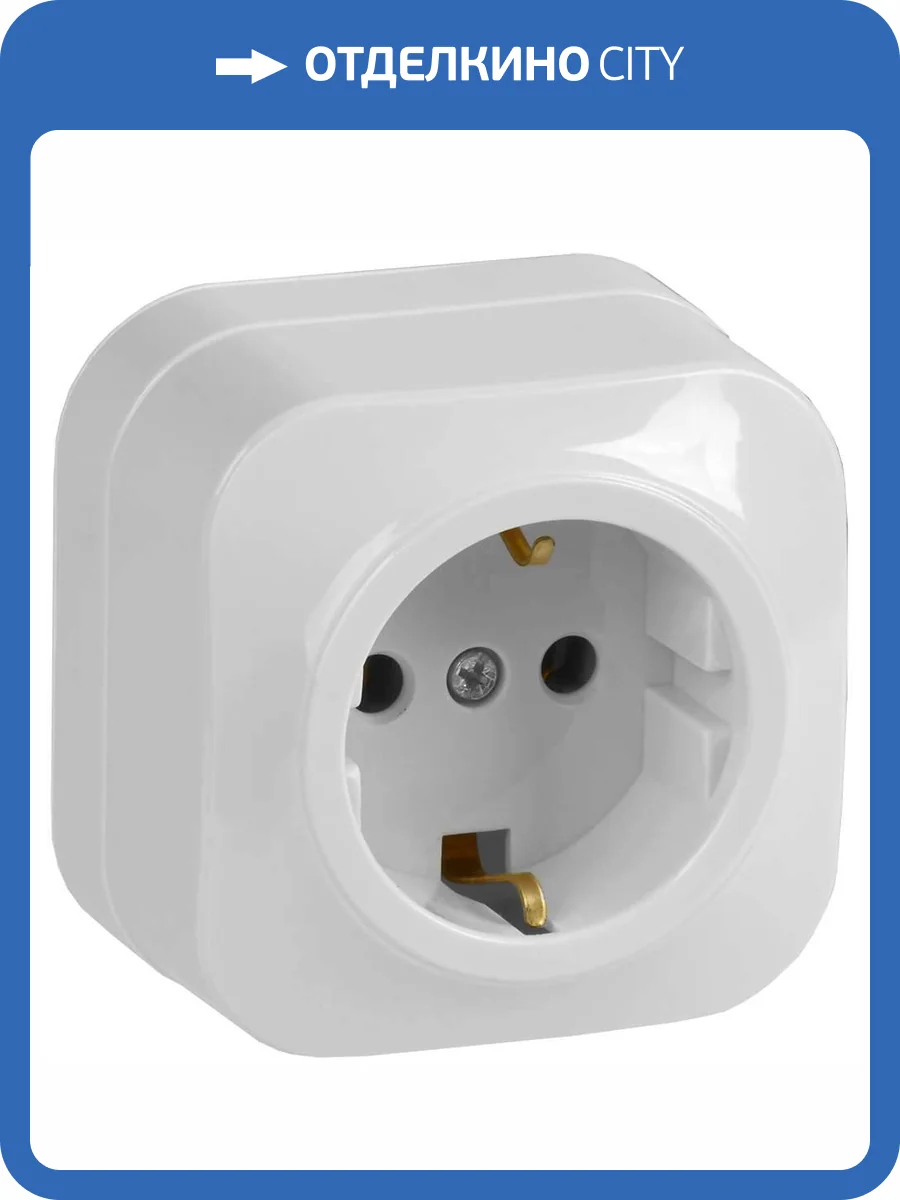 Розетка 1-местная с заземлением IEK Glory ERH11-K01-16 белый фото 3