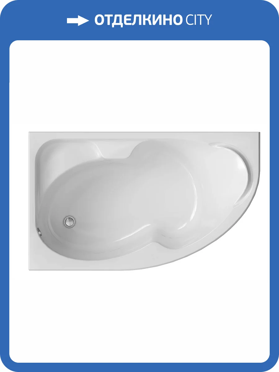 Акриловая ванна Creto Doris 14-160100L левая, белая, без каркаса, 160x100 фото 11
