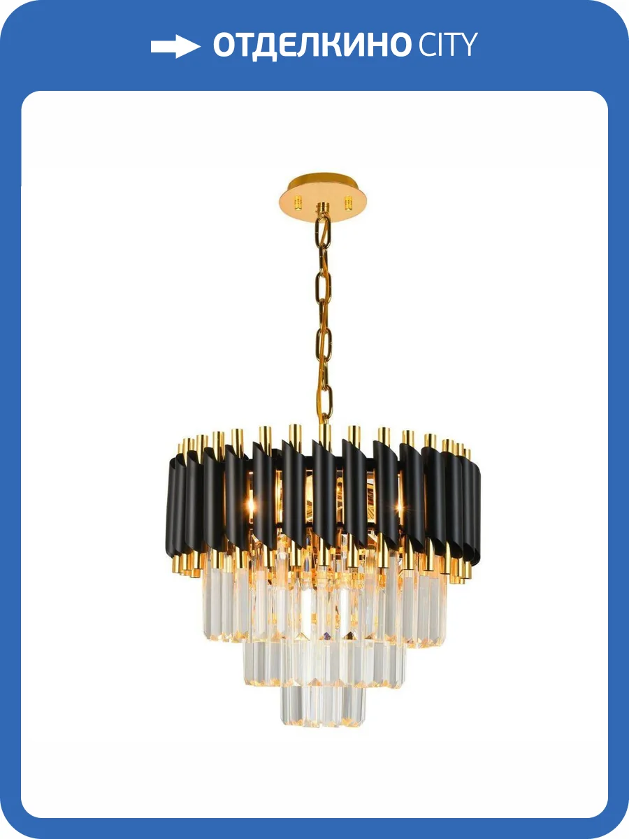 Подвесная люстра Natali Kovaltseva Darian 76017/5C Gold Black фото 4