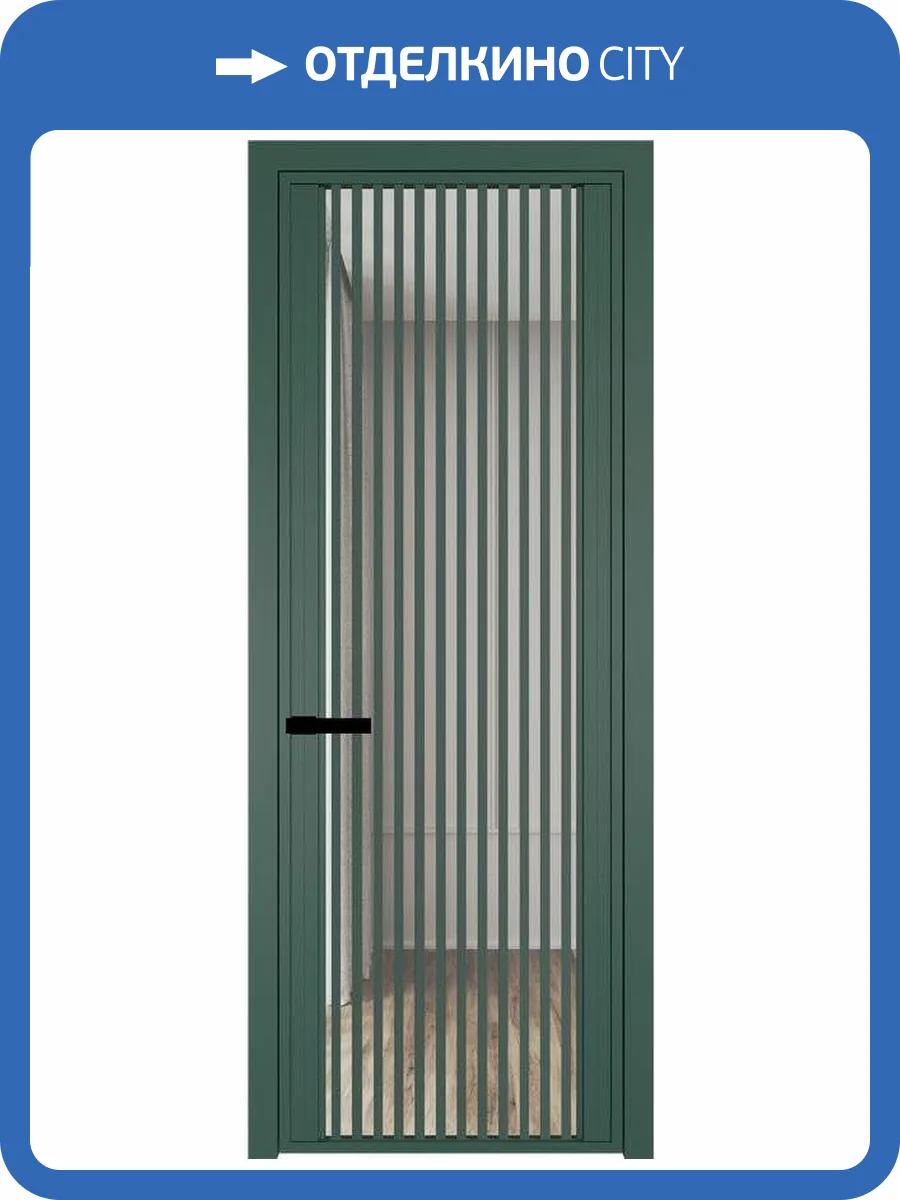 Межкомнатная дверь Profil Doors 3 AGP цвет профиля Зеленый воск, стекло безопасное 6 мм прозрачное 700x2000 фото 2