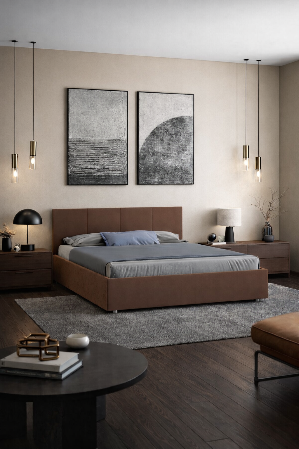 Кровать двуспальная Мелодия сна Линди 00-00312648 Корица 180х200