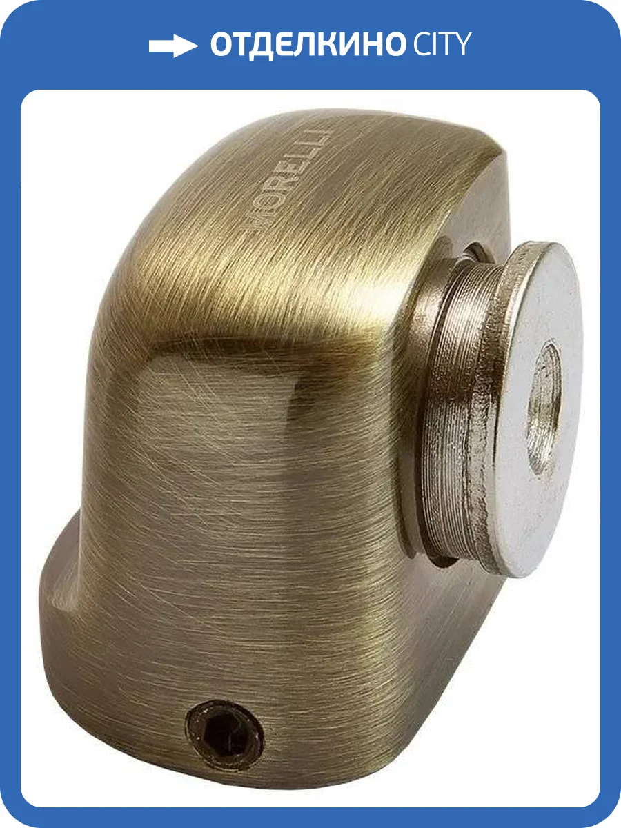 Дверной ограничитель Morelli MDS-2 AB античная бронза, магнитный фото 3