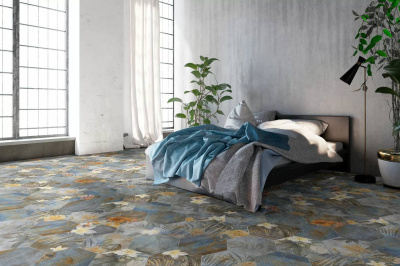 ITT Ceramic Hibiscus Hexa