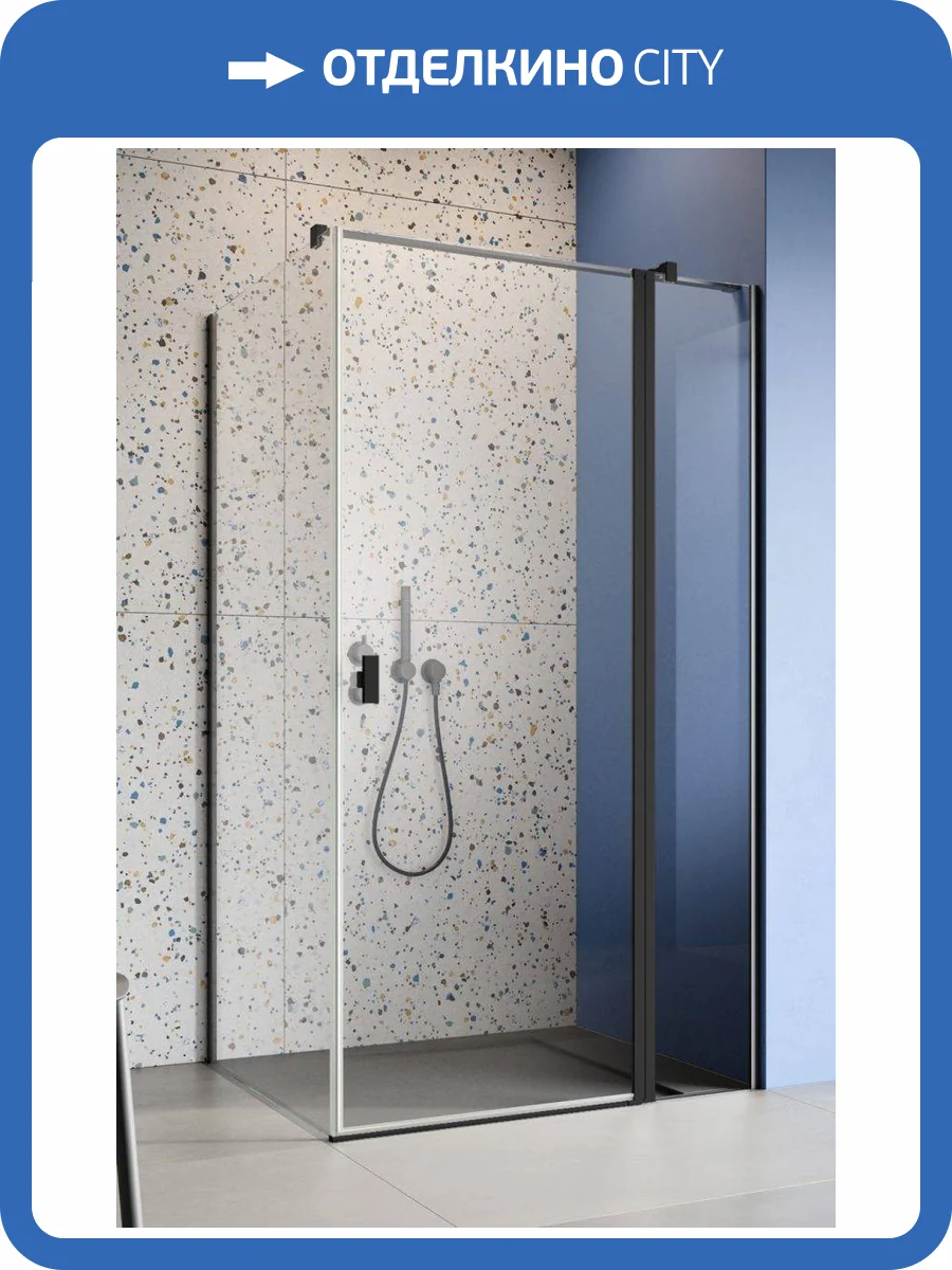 Душевая дверь Radaway Nes Black KDJ II Door 110 Left 10032110-54-01L Черный, Прозрачное 110x200 (1/2) фото 2