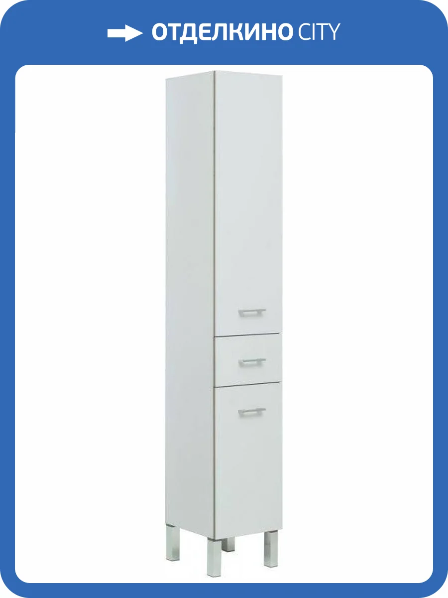 Шкаф-пенал Aquanet Верона 35 178970 белый, 2000x350x340 фото 8