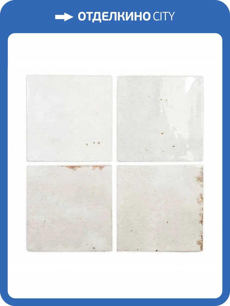 Керамическая плитка Dna Tiles Enamel 123075 Square White 12.5x12.5 фото 3