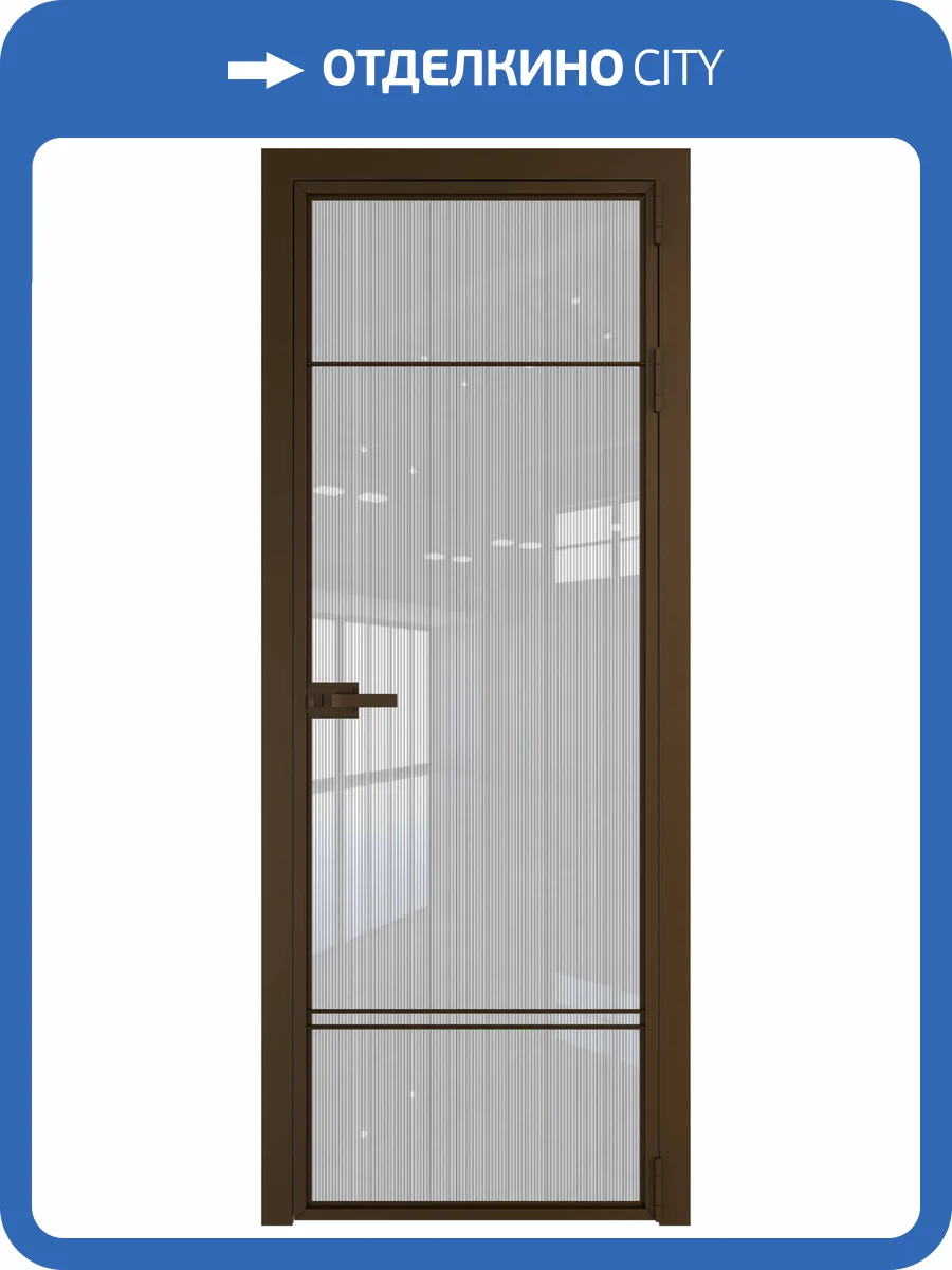 Межкомнатная дверь Profil Doors 4 AX цвет профиля Деорэ, стекло безопасное 6 мм страйп 700x2000 фото 2