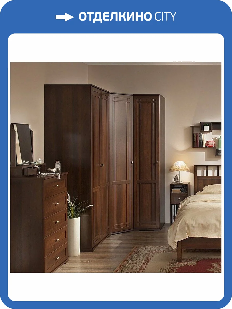 Шкаф угловой ГЛАЗОВ МЕБЕЛЬ Sherlock Н001740 10 орех фото 2