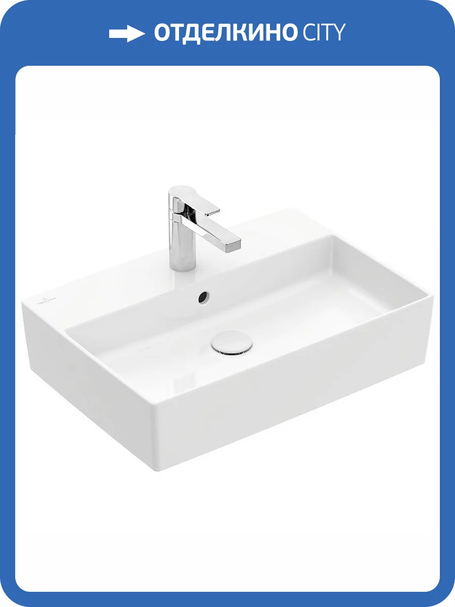 Раковина Villeroy&Boch Memento 4A076001 2.0 60 см, альпийский белый фото 5