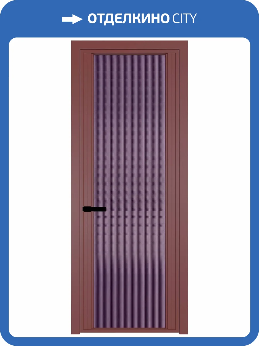 Межкомнатная дверь Profil Doors 2 AGP цвет профиля Красный антрацит, стекло безопасное 6 мм мору фиолетовое 600x2000 фото 2