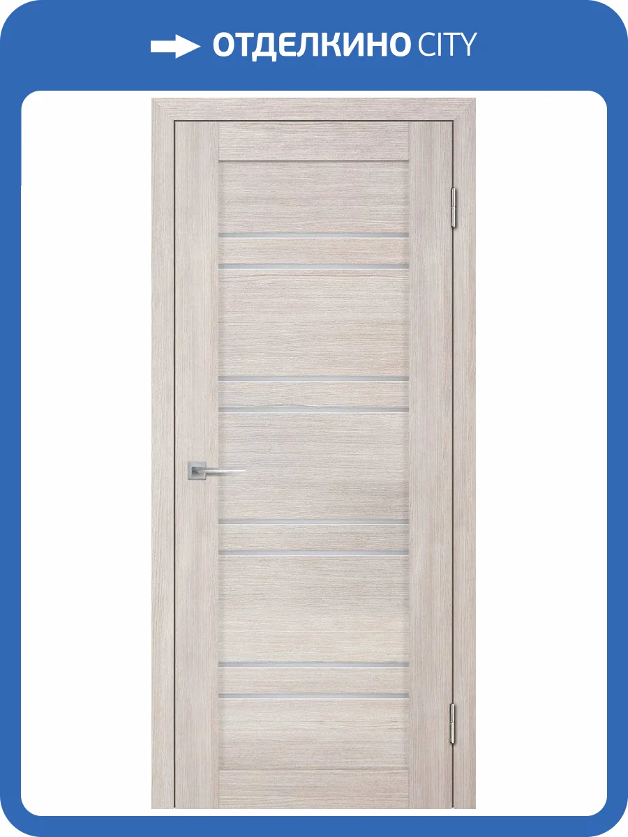 Межкомнатная дверь Деко 19 3D, остеклённая, капучино 600x2000 фото 2