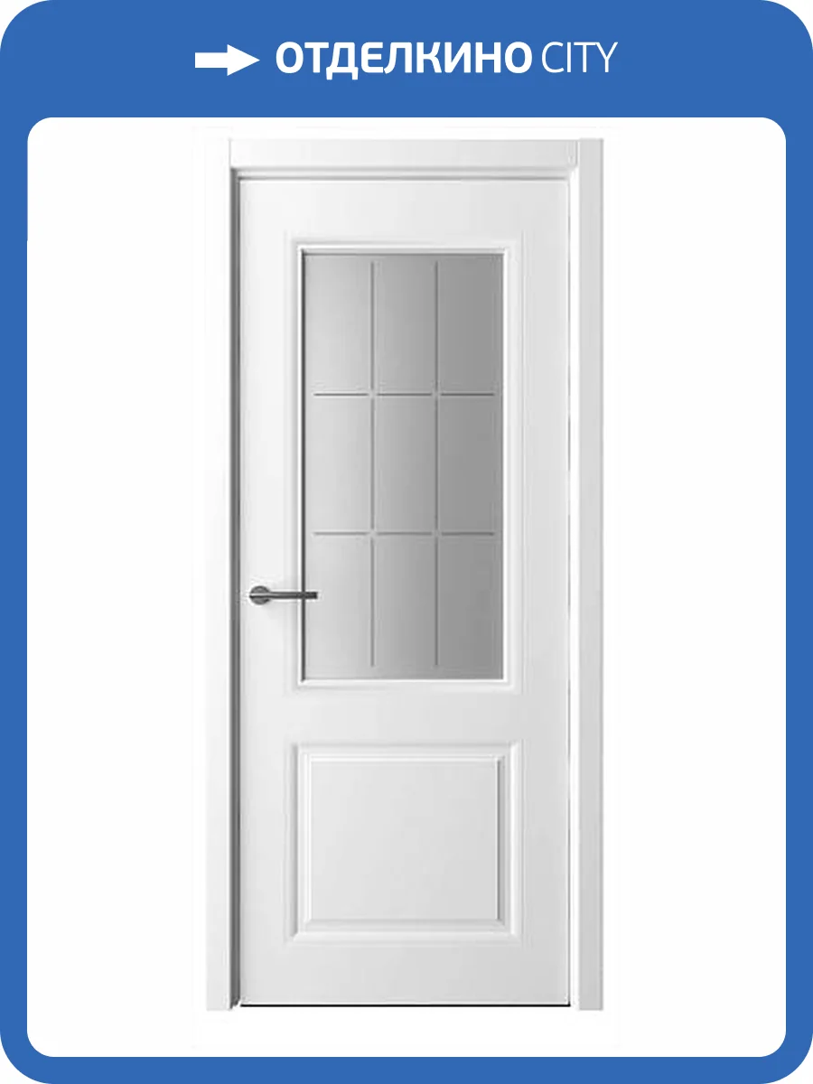 Межкомнатная дверь Albero Стиль-1 полотно Белое, стекло "Топаз" 700x2000 фото 2