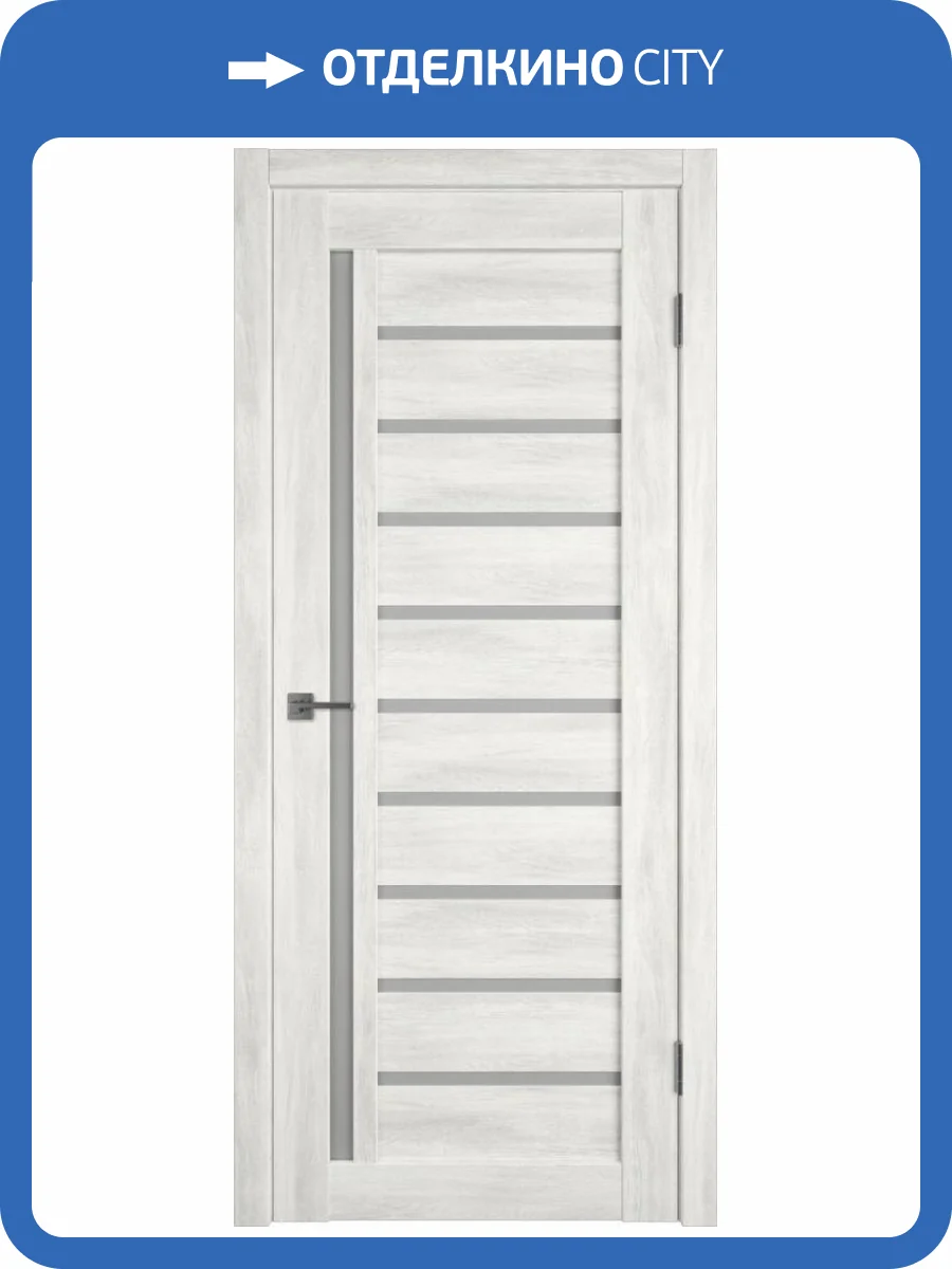 Межкомнатная дверь Владимирская Фабрика Дверей Atum 11 Nord Vellum стекло White Cloud 800x2000 фото 2