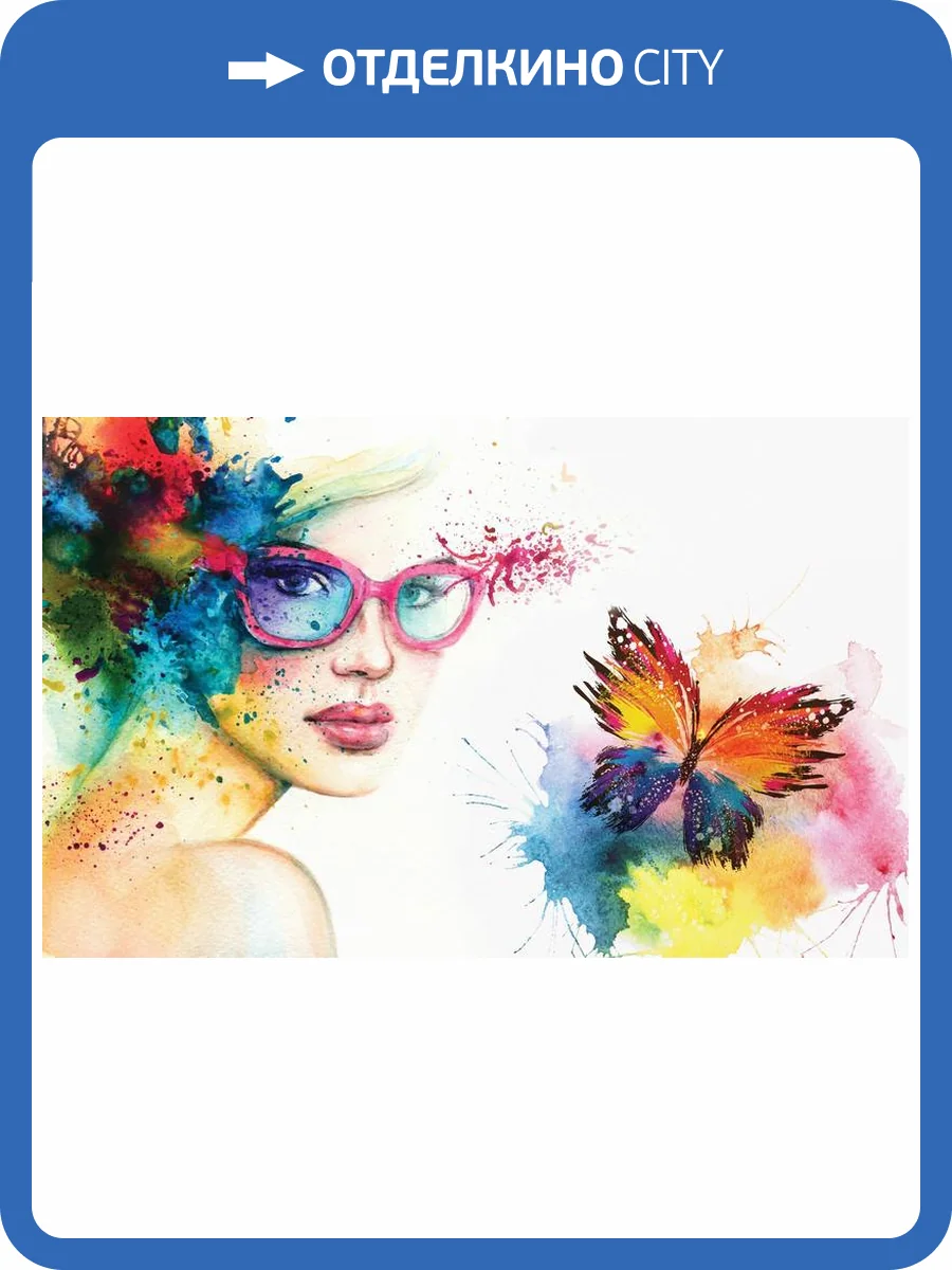 3D Фотообои Artegrafico «Девушка с бабочкой» ART007 канвас фото 2