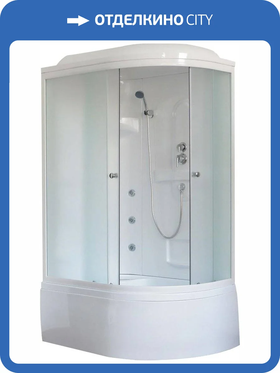 Душевая кабина Royal Bath ВК RB8120BK2-M-L с высоким поддоном, с сиденьем фото 4