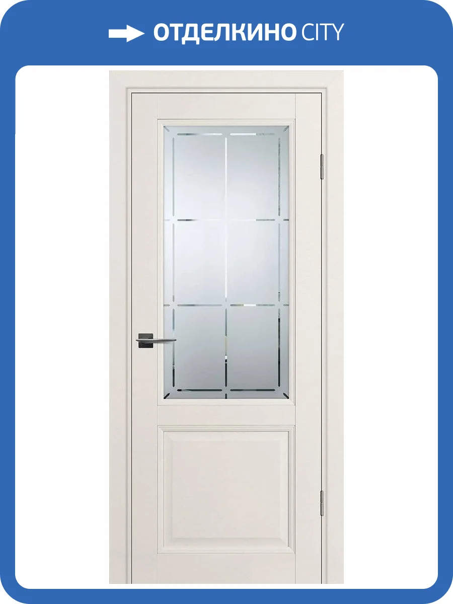 Межкомнатная дверь Profilo Porte экошпон PSU-37, остекленная, зефир 800x2000 фото 2