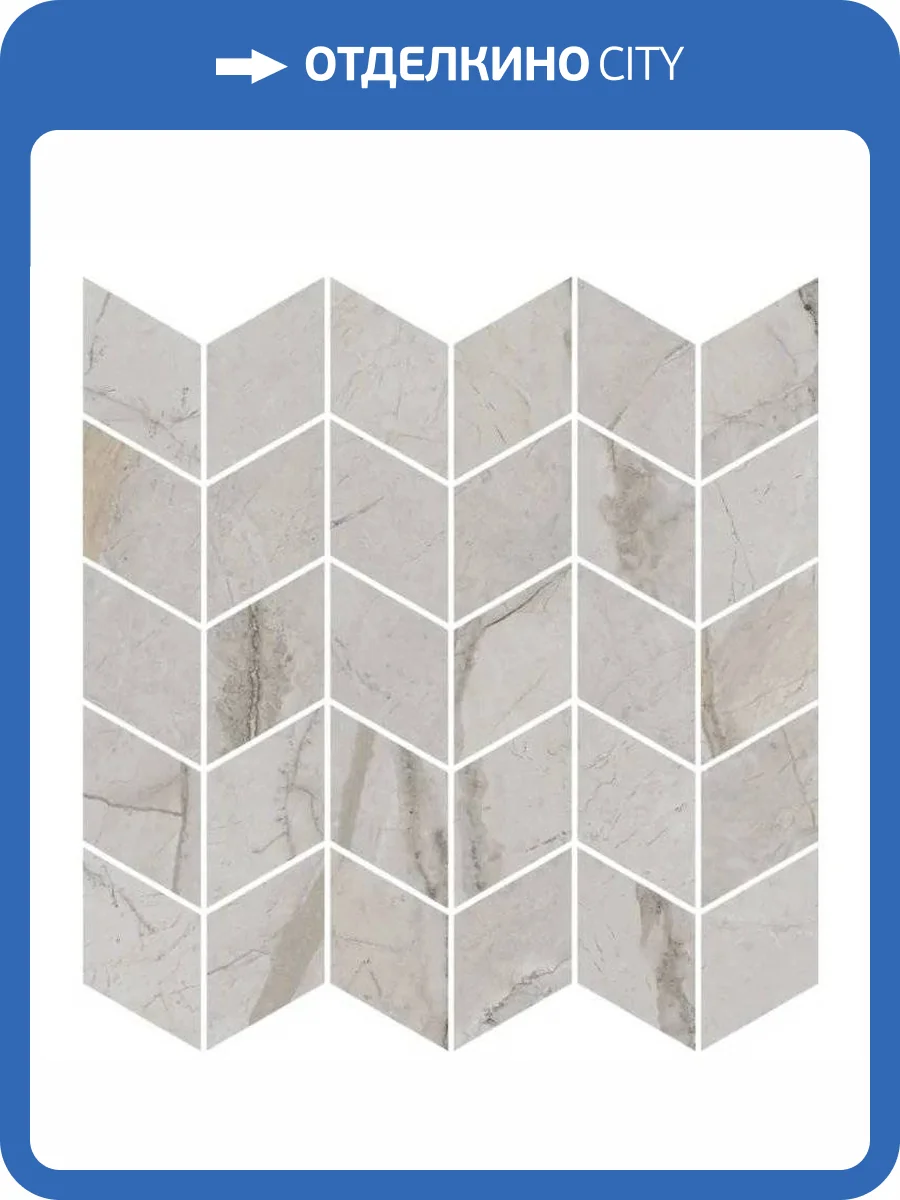 Декор Kerama Marazzi Ифран KMD2MSM007BR Мозаичный Серый Светлый Глянцевый Обрезной 30x31.2 фото 12