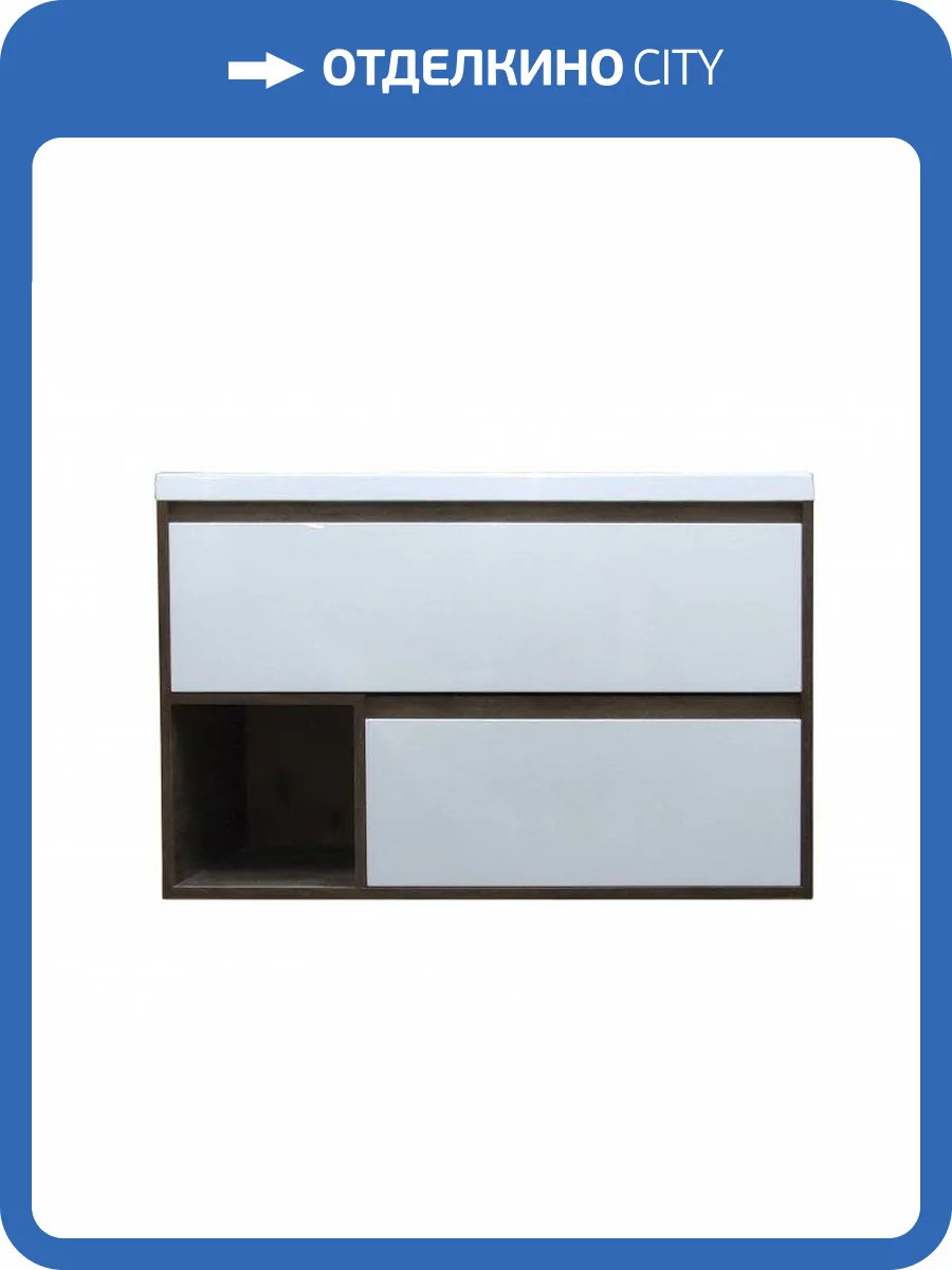 Тумба с раковиной Эстет Monaco Wood ФР-00010677 подвесной, 2 ящика, 62x101 фото 7