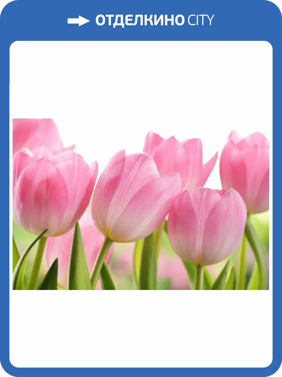 3D Фотообои Artegrafico «Крупные розовые тюльпаны» TUL008 акварель фото 2