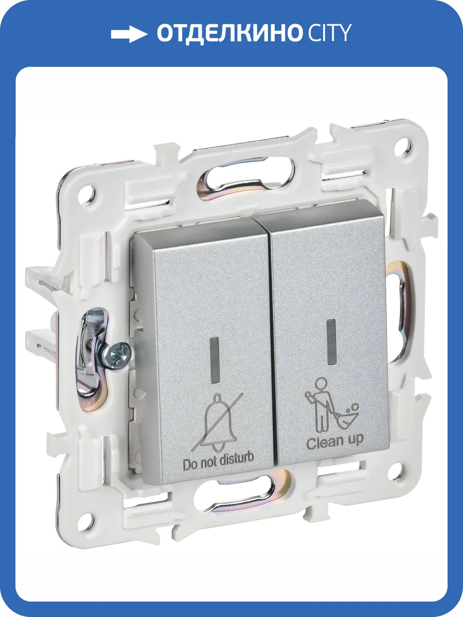 Выключатель 2-клавишный IEK Skandy SK-V20-2-10-K23 серебряный фото 7