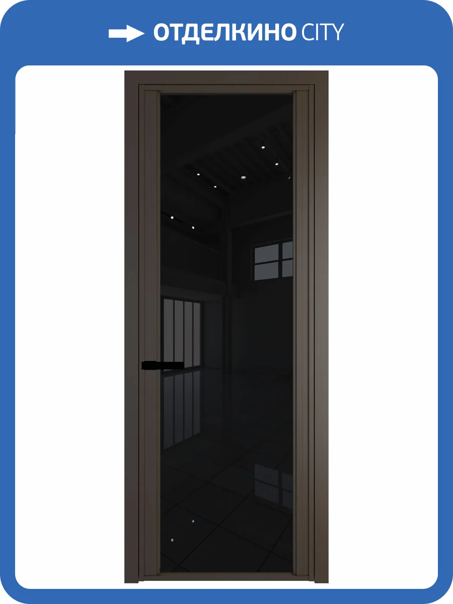 Межкомнатная дверь Profil Doors 2 AGP цвет профиля Деорэ, стекло безопасное 6 мм черный триплекс 600x2000 фото 2