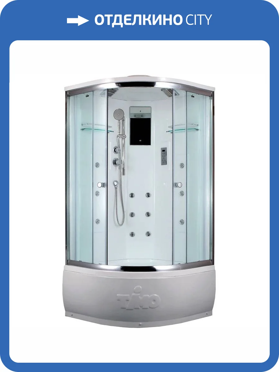 Душевая кабина Timo Lux T-7700 с высоким поддоном, с сиденьем фото 12