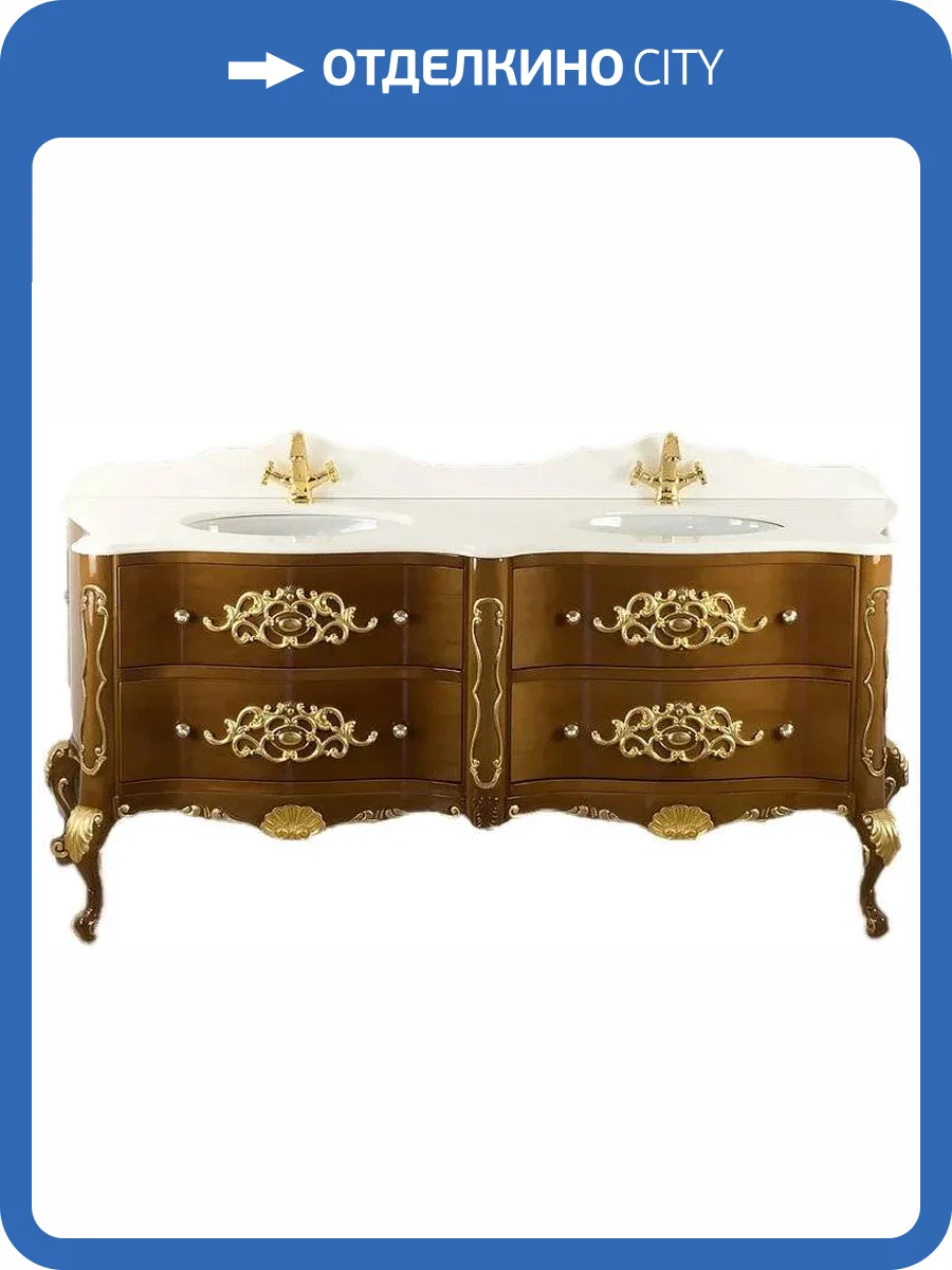 Тумба с раковиной Migliore Virginia 180 орех светлый для смесителя на 1 отверстие фото 2