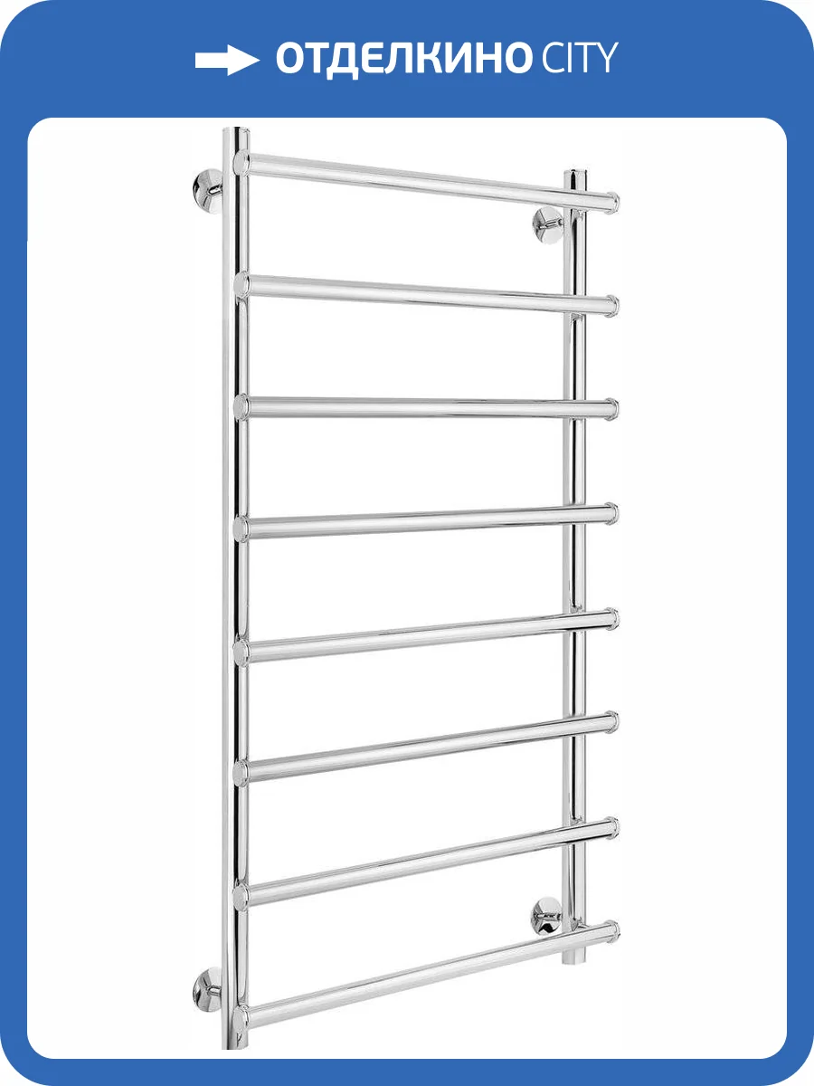 Полотенцесушитель водяной Secado Турин 1 100х50, хром, с комплектом подключения фото 6