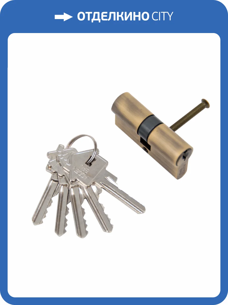 Цилиндр ключ-ключ Adden Bau CYL 5-60, бронза фото 2