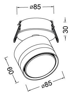 Встраиваемый точечный светильник IEK 4033 LT-UVB0-4033-GX53-1-K02 фото 4