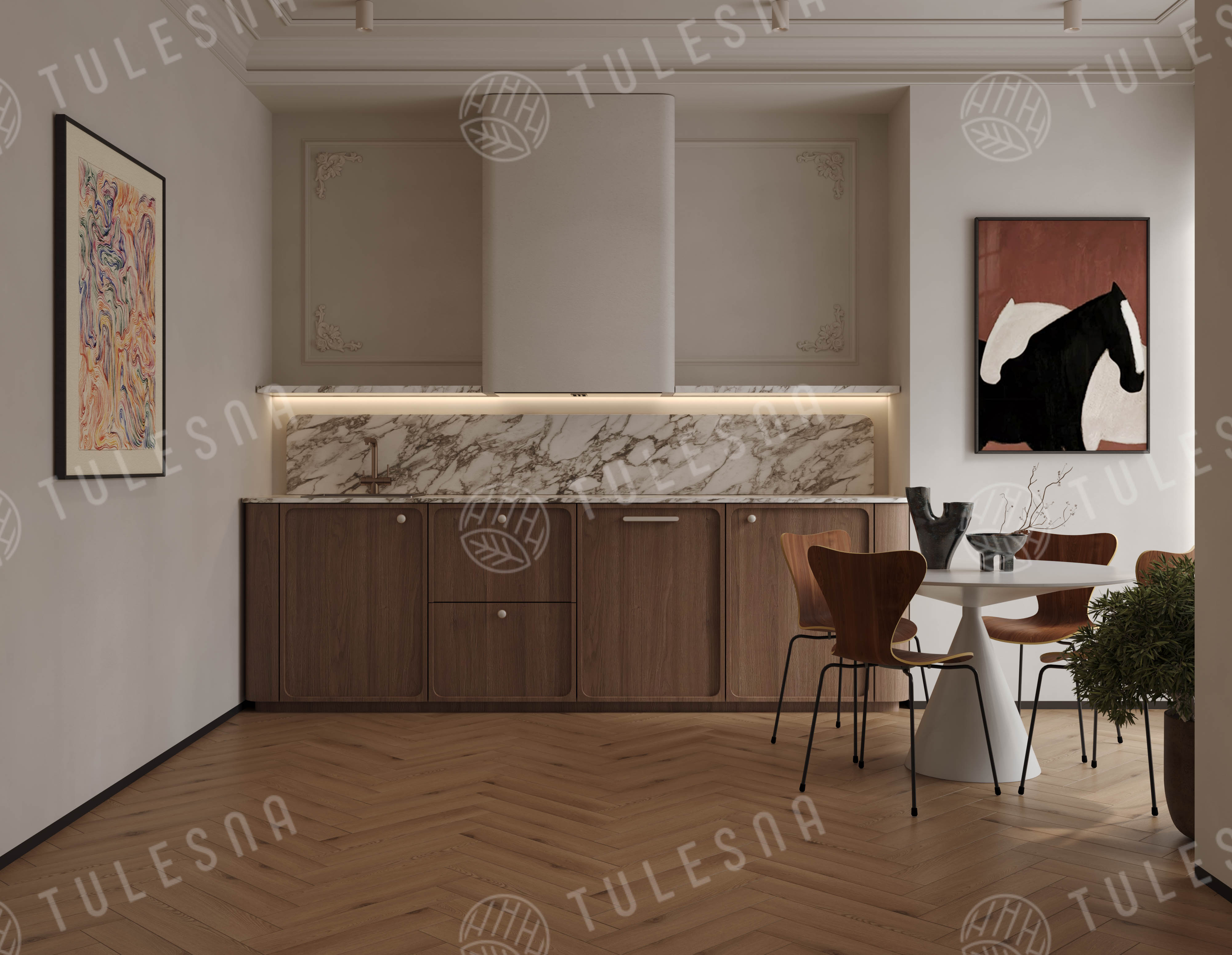 Ламинат Tulesna Селена Паркет (Selene Parquet) 12/34 4V LF504-27 Гаргано 121x605 фото 4