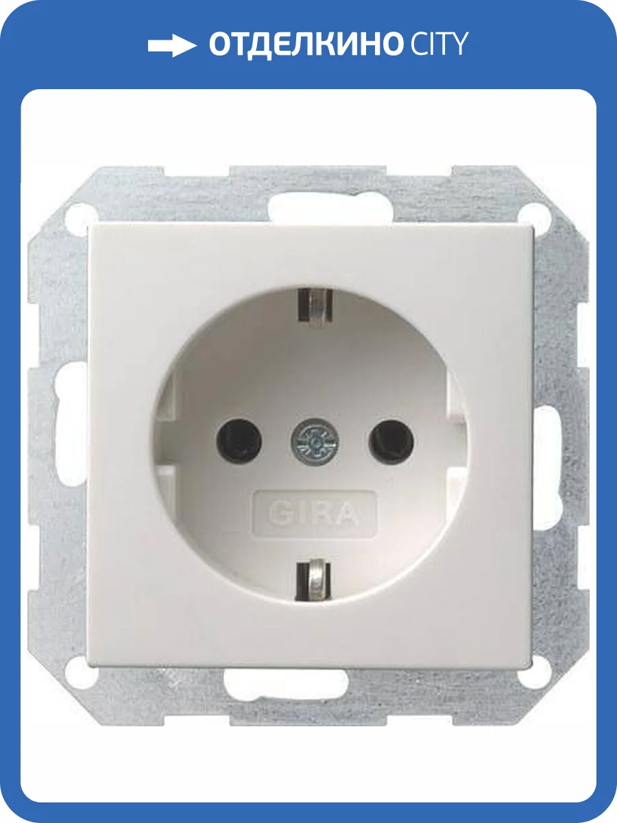 Розетка Gira System 55 Schuko с/з 16A 250V безвинтовой зажим чисто-белый глянцевый 018803 фото 2