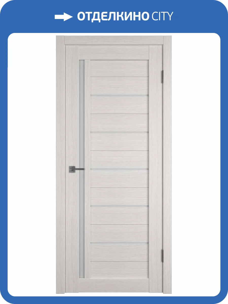 Межкомнатная дверь Владимирская Фабрика Дверей Atum 1 Bianco стекло White Cloud 600x2000 фото 2