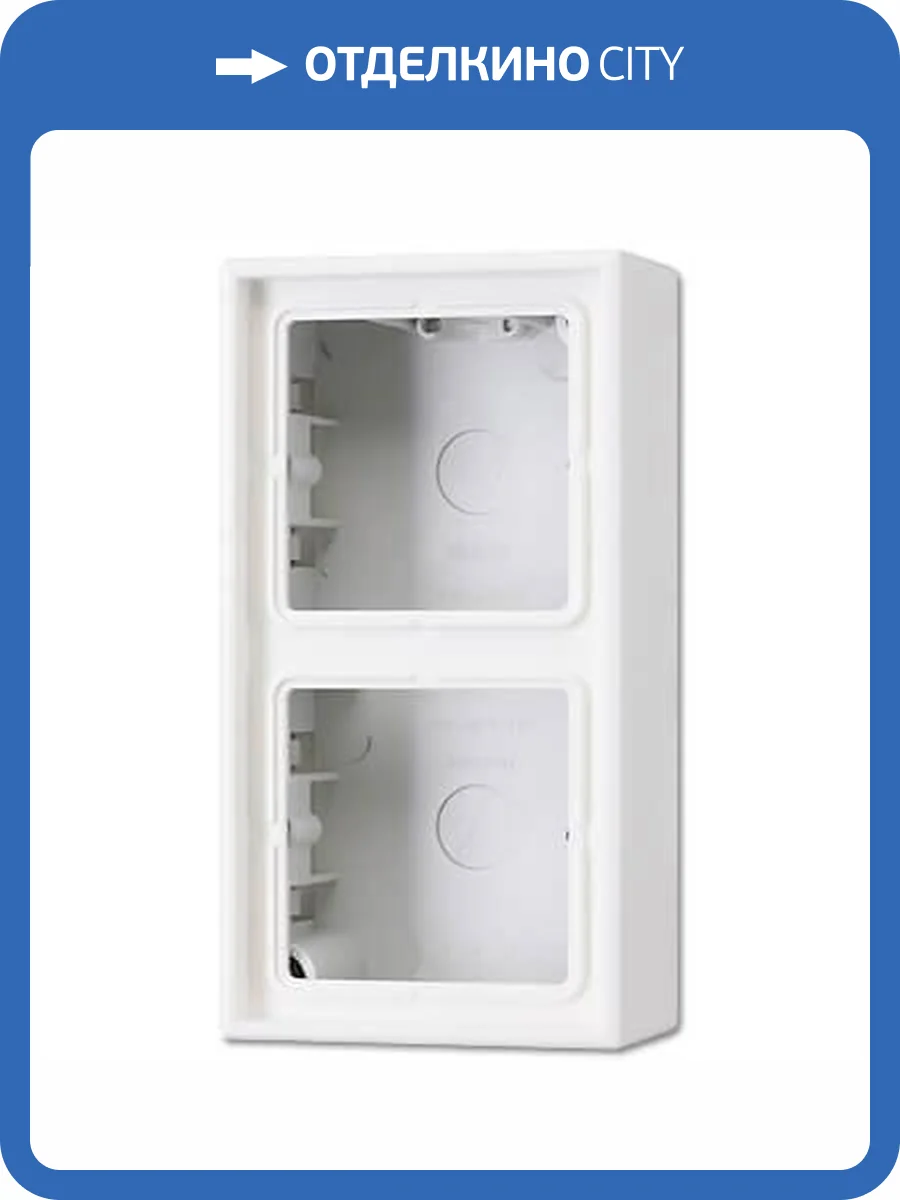 Коробка 2-постовая для накладного монтажа Jung LS 990 белая LS582AWW фото 2