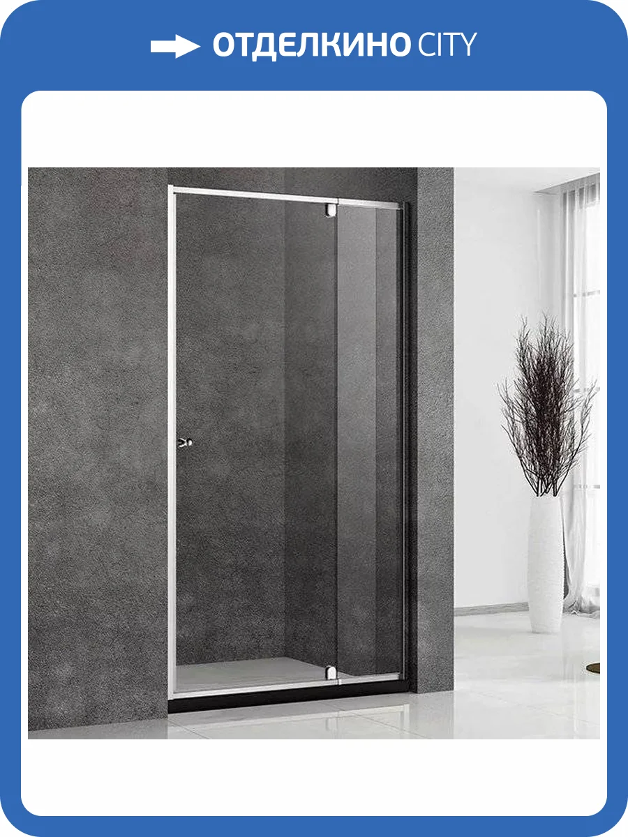 Душевая дверь в нишу Veconi Vianno VN-32 90 см, профиль хром фото 5