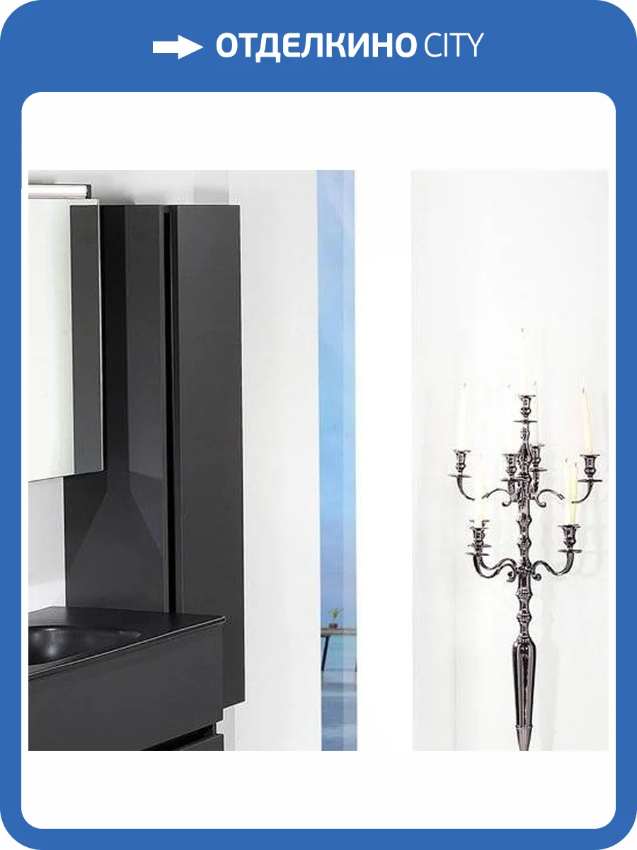 Шкаф-пенал Armadi Art Vallessi антрацит, матовый фото 7