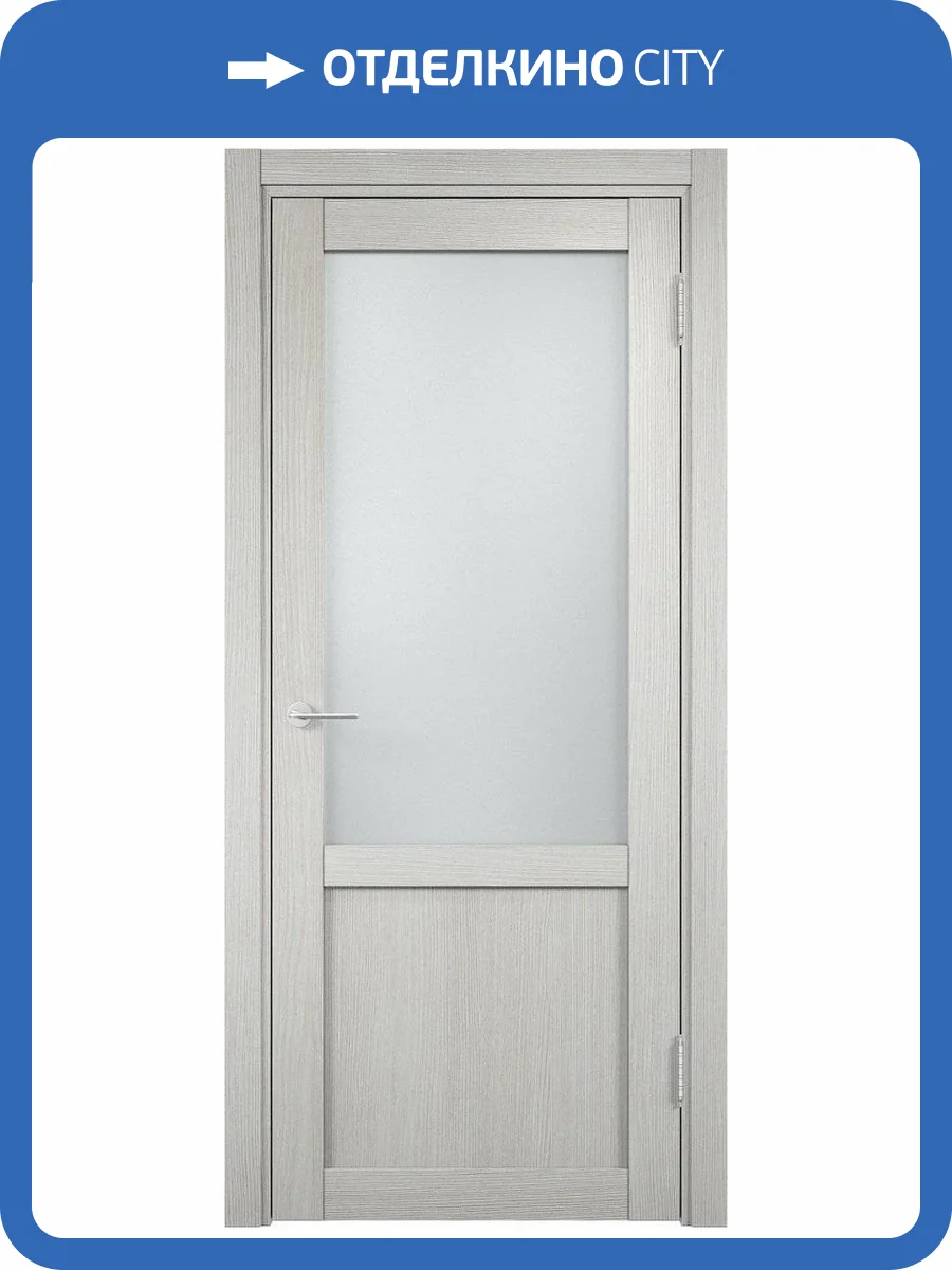 Межкомнатная дверь Verda Баден 04, остеклённая, слоновая кость 900x2000 фото 2