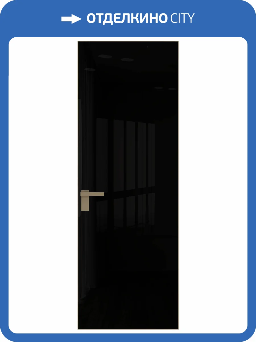 Межкомнатная дверь Profil Doors 1 AGK цвет профиля Шампань, стекло безопасное 4 мм lacobel черный лак 600x2000 фото 2