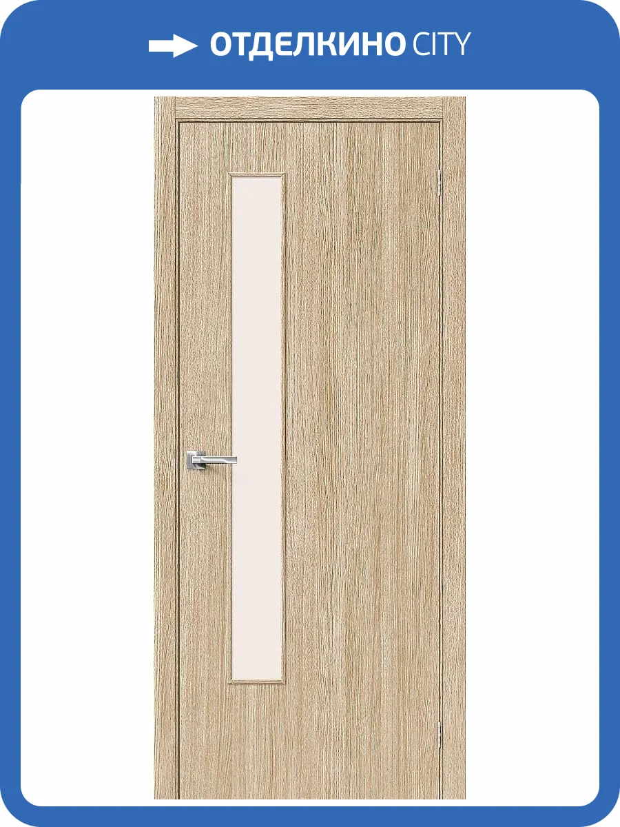 Межкомнатная дверь Bravo Гост-9 полотно Л-21 (БелДуб) 600x2000 фото 2