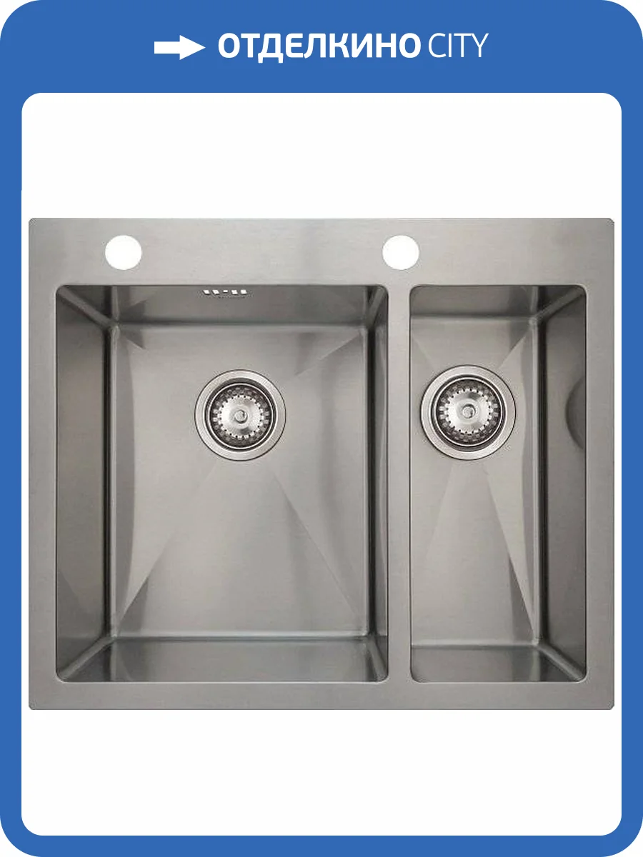 Мойка кухонная Seaman Eco Marino SMV-575DR.B с клапан-автоматом фото 3