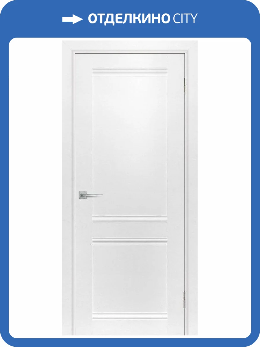 Межкомнатная дверь экошпон Мариам Техно 701, глухая, белоснежный 900x2000 фото 2