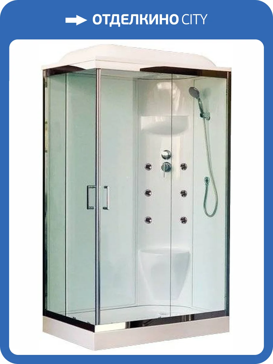 Душевая кабина Royal Bath RB 8120HP7-WT-CH R, с низким поддоном, с сиденьем фото 4