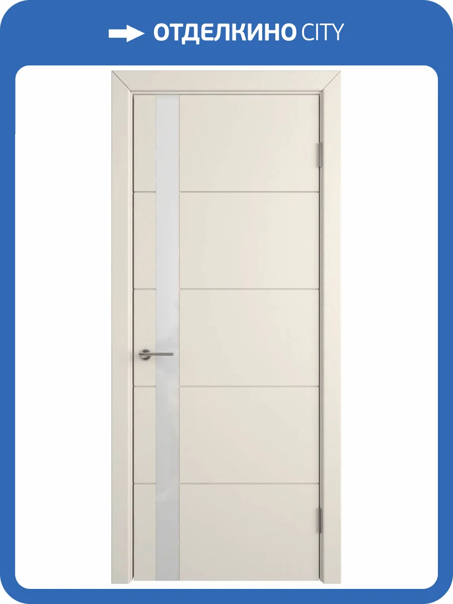 Межкомнатная дверь Владимирская Фабрика Дверей Trivia Ivory стекло White Gloss 700x2000 фото 2