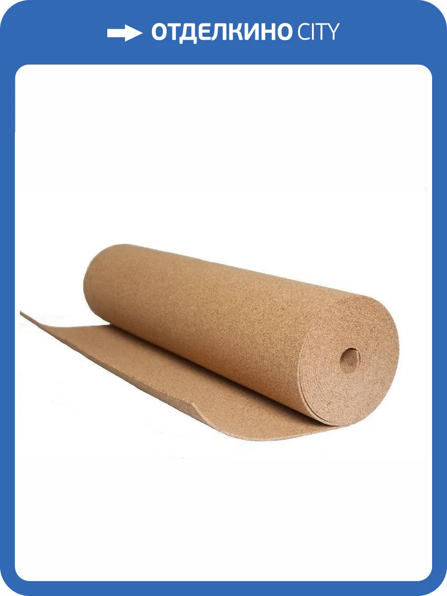 Подложка пробковая GO4Cork Nature 2мм 1000x100 (10 м2) фото 2